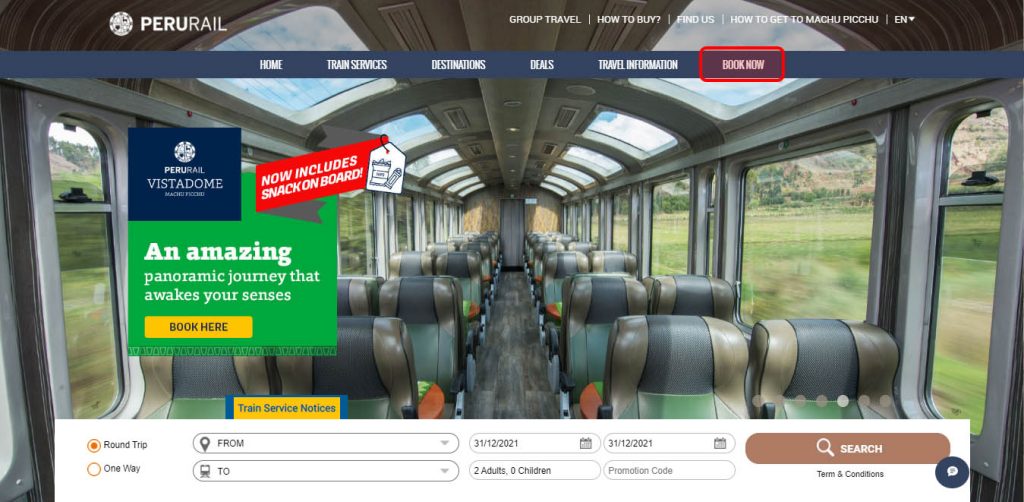 Discount coupons for travel by train to Machu Picchu PeruRail