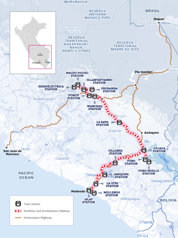 Map PeruRail Cargo
