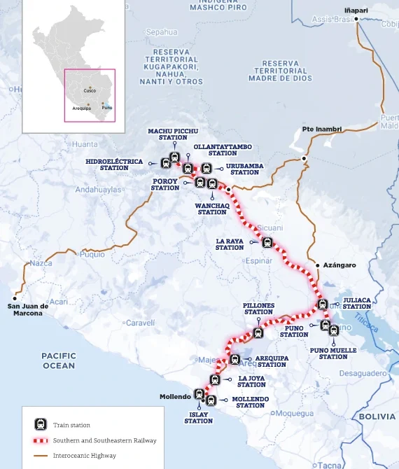 Map PeruRail Cargo